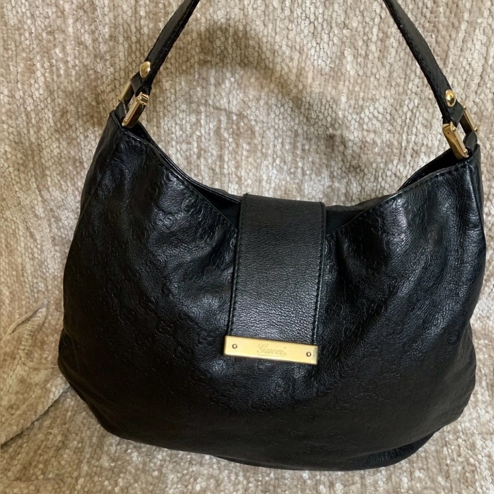Gucci Guccissima  Black Hobo